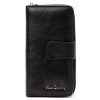 Pierre Cardin 06 ITALY 116 fekete női bőr pénztárca 9.5 x 16.5 x 3.8 cm