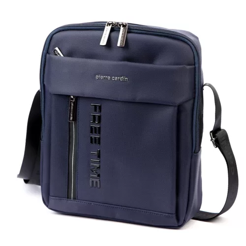 Pierre Cardin 8024 ALAN06 kék férfi oldaltáska, válltáska 25 x 28 x 8 cm