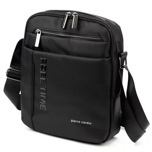 Pierre Cardin 8021 ALAN06 fekete férfi oldaltáska, válltáska 23 x 28 x 10 cm