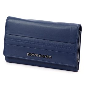   Pierre Cardin TILAK130 455 kék női bőr pénztárca 16 x 9,5 cm