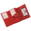 Gregorio BLOMST GM011 piros mintás bőr női pénztárca 15.5x10.5x4 cm