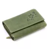 Gregorio BLOMST GM011 zöld mintás bőr női pénztárca 15.5x10.5x4 cm