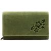 Gregorio BLOMST GM196 zöld marhabőr női pénztárca 17.5x10.5x3.5 cm