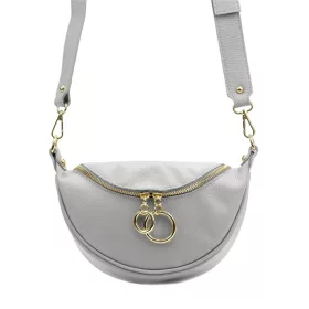  Luka 20-033 szürke női bőr válltáska, oldaltáska, crossbody 25 x 16 x 10 cm