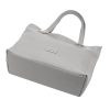 MiaMore 01-058 szürke női bőr válltáska, shopper 40 x 30 x 12 cm
