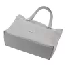 MiaMore 01-058 szürke női bőr válltáska, shopper 40 x 30 x 12 cm