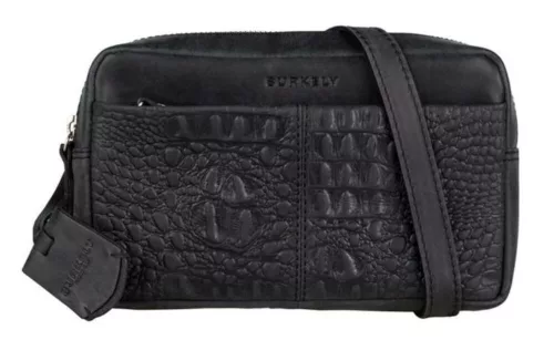 Burkely About Ally fekete színű, női, bőr övtáska, crossbody