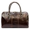 Gregorio 132 sötétbarna marhabőr utazótáska 45 x 29 x 25 cm