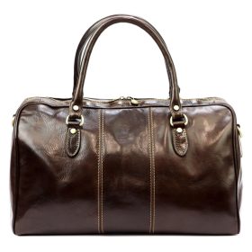   Gregorio 132 sötétbarna marhabőr utazótáska 45 x 29 x 25 cm