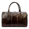 Gregorio 132 sötétbarna marhabőr utazótáska 45 x 29 x 25 cm