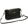 Gregorio 1736 fekete női bőr válltáska, oldaltáska, crossbody 24 x 15 x 7 cm