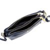 Gregorio 1736 navy kék női bőr válltáska, oldaltáska, crossbody 24 x 15 x 7 cm
