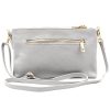 Gregorio 1736 szürke női bőr válltáska, oldaltáska, crossbody 24 x 15 x 7 cm