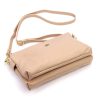 Gregorio 1736 púder színű női bőr válltáska, oldaltáska, crossbody 24 x 15 x 7 cm
