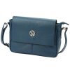 Gregorio 1738 kék női bőr válltáska, oldaltáska 30 x 20 x 9 cm