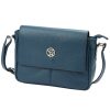 Gregorio 1738 kék női bőr válltáska, oldaltáska 30 x 20 x 9 cm