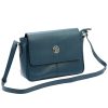 Gregorio 1738 kék női bőr válltáska, oldaltáska 30 x 20 x 9 cm