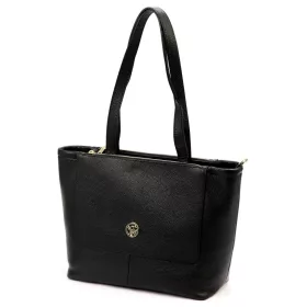   Gregorio 1739 fekete női bőr válltáska, shopper 42 x 28 x 15 cm