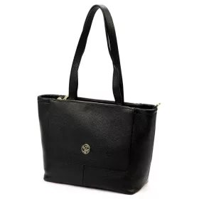   Gregorio 1739 fekete női bőr válltáska, shopper 42 x 28 x 15 cm