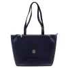 Gregorio 1739 navy kék női bőr válltáska, shopper 42 x 28 x 15 cm