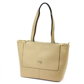   Gregorio 1739 bézs női bőr válltáska, shopper 42 x 28 x 15 cm