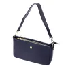Gregorio 1740 navy kék női bőr kézitáska, válltáska, oldaltáska 30 x 15 x 7.5 cm
