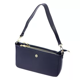   Gregorio 1740 navy kék női bőr kézitáska, válltáska, oldaltáska 30 x 15 x 7.5 cm
