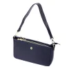 Gregorio 1740 navy kék női bőr kézitáska, válltáska, oldaltáska 30 x 15 x 7.5 cm