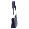 Gregorio 1740 navy kék női bőr kézitáska, válltáska, oldaltáska 30 x 15 x 7.5 cm