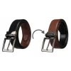 Peterson BAT-CA3 BLACK-BROWN férfi, fekete-barna forgatható csatos bőr öv 105 cm