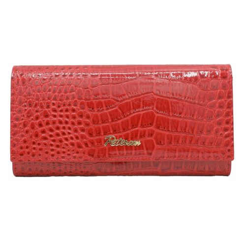 Peterson PTN CR-409 piros női valódi bőr pénztárca 18,5 x 9,5 cm