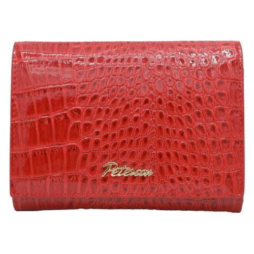 Peterson PTN CR-445 piros női bőr pénztárca  12 x 9.5 x 2.8 cm