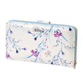   Eslee F6026 kék női rostbőr pénztárca 19.5 x 11.5 x 3.5 cm