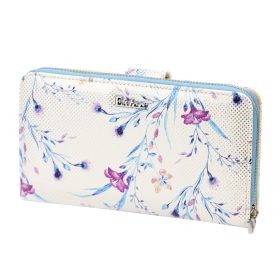   Eslee F6026 kék női rostbőr pénztárca 19.5 x 11.5 x 3.5 cm