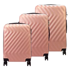   Pierre Cardin MED12 púderszín abs 3 db-os bőrönd szett 58, 68, 78 cm