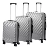 Pierre Cardin MED12 ezüst abs 3 db-os bőrönd szett 58, 68, 78 cm