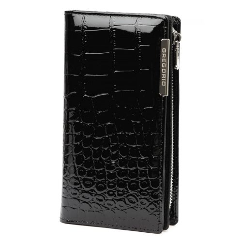 Gregorio BC-124 fekete női bőr pénztárca 10 x 19.5 x 3.5 cm