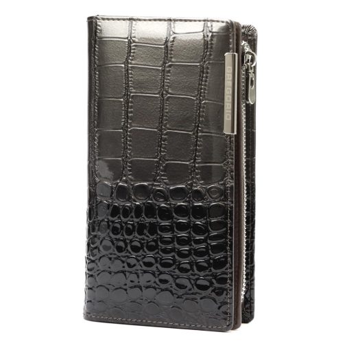 Gregorio BC-124 szürke női bőr pénztárca 10 x 19.5 x 3.5 cm