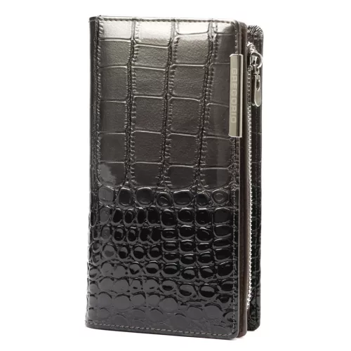 Gregorio BC-124 szürke női bőr pénztárca 10 x 19.5 x 3.5 cm