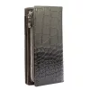 Gregorio BC-124 szürke női bőr pénztárca 10 x 19.5 x 3.5 cm