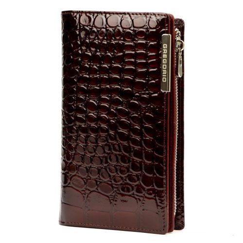 Gregorio BC-124 barna női bőr pénztárca 19.5 x 10 x 4 cm