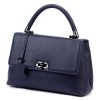 Luka 24-041 navy női bőr kézitáska, válltáska, oldaltáska 31 x 20 x 13 cm