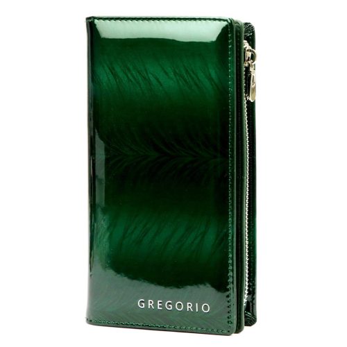 Gregorio FF-124 zöld női bőr pénztárca 10 x 19.5 x 4 cm