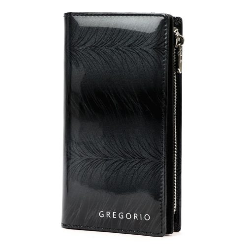 Gregorio FF-124 fekete női bőr pénztárca 10 x 19.5 x 4 cm
