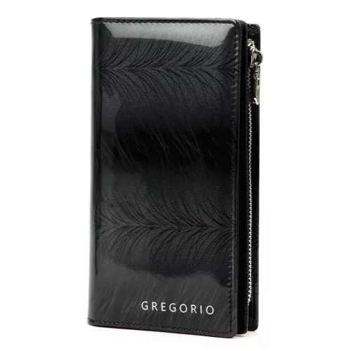 Gregorio FF-124 fekete női bőr pénztárca 10 x 19.5 x 4 cm