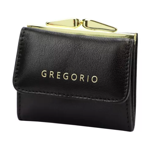 Gregorio IT-126 fekete női bőr pénztárca 10 x 8.5 x 3.5 cm