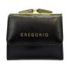 Gregorio IT-126 fekete női bőr pénztárca 10 x 8.5 x 3.5 cm