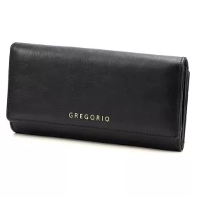   Gregorio IT-122 fekete női bőr pénztárca 19.5 x 10 x 4 cm