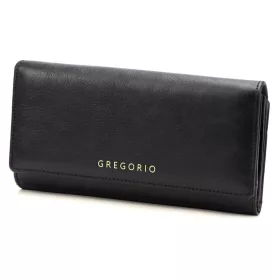   Gregorio IT-122 fekete női bőr pénztárca 19.5 x 10 x 4 cm