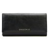 Gregorio IT-122 fekete női bőr pénztárca 19.5 x 10 x 4 cm
